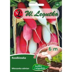 Ředkev - směs s podélnými vybouleninami - 6 m páska - Semena - W. Legutko Ředkev - směs s podélnými vybouleninami - 6 m páska - Semena - W. Legutko