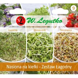 Semena na klíčky - Mírná sada - 3 druhy - Semena - W. Legutko Semena na klíčky - Mírná sada - 3 druhy - Semena - W. Legutko