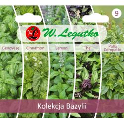 Sbírka bazalky - 5 odrůd - Semena - W. Legutko