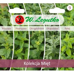 Kolekce máty - 5 druhů - Semena - W. Legutko Kolekce máty - 5 druhů - Semena - W. Legutko