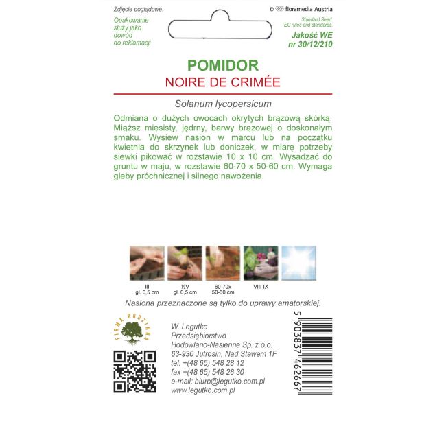 Vysoké polní rajče - Noire de Crimee - Semena - W. Legutko