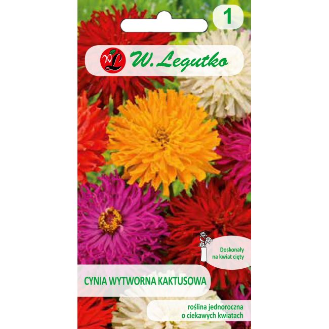 Cínie - elegantní kaktus - mix - Semena - W. Legutko Cínie - elegantní kaktus - mix - Semena - W. Legutko