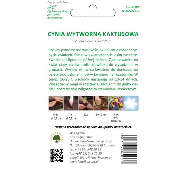Cínie - elegantní kaktus - mix - Semena - W. Legutko
