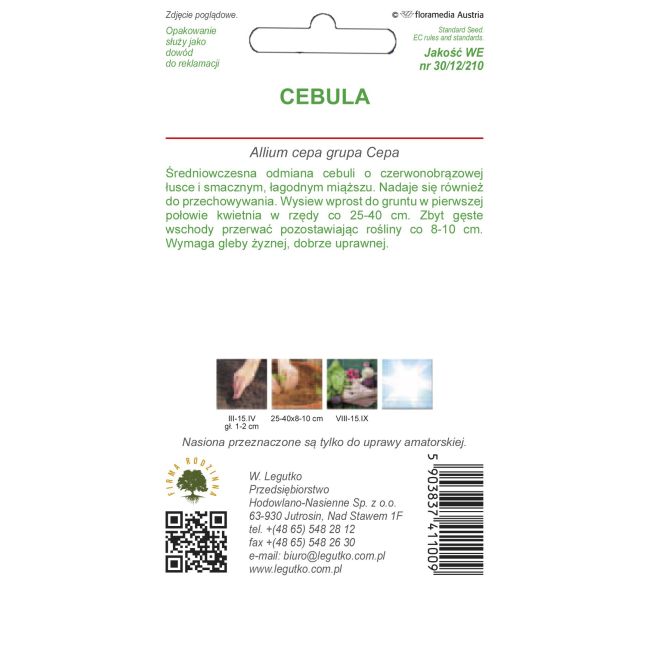 Cibule - červená slupka - Red Baron - Semena - W. Legutko