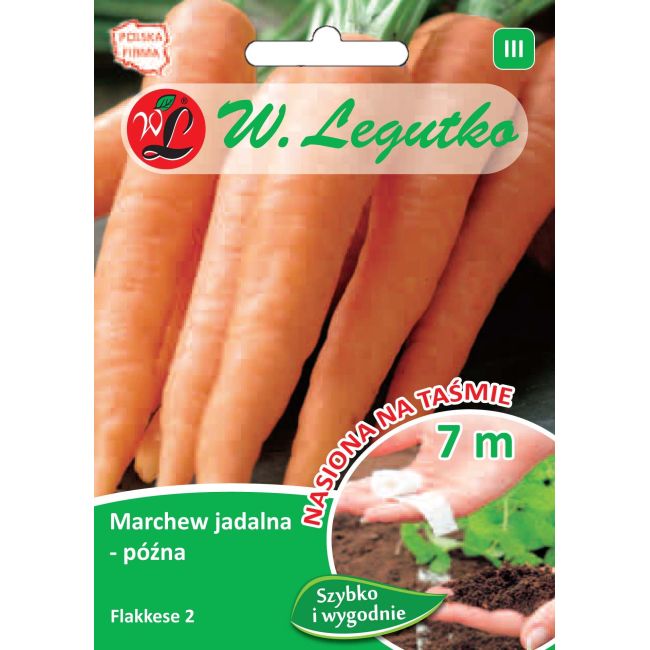 Mrkev - jedlá - Flakkese 2 - 7m páska - Semena - W. Legutko Mrkev - jedlá - Flakkese 2 - 7m páska - Semena - W. Legutko