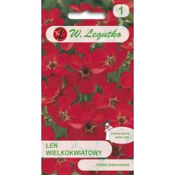 Len velkokvětý - červený - Semena - W. Legutko