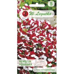 Nemesia Jawnostka - Helvetia - bílá a červená - Semena - W. Legutko