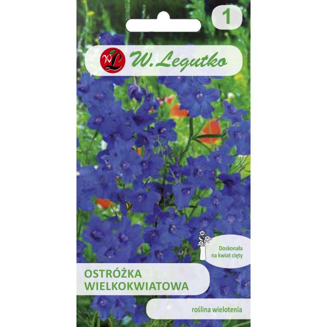 Delphinium větší - modrá - Semena - W. Legutko Delphinium větší - modrá - Semena - W. Legutko