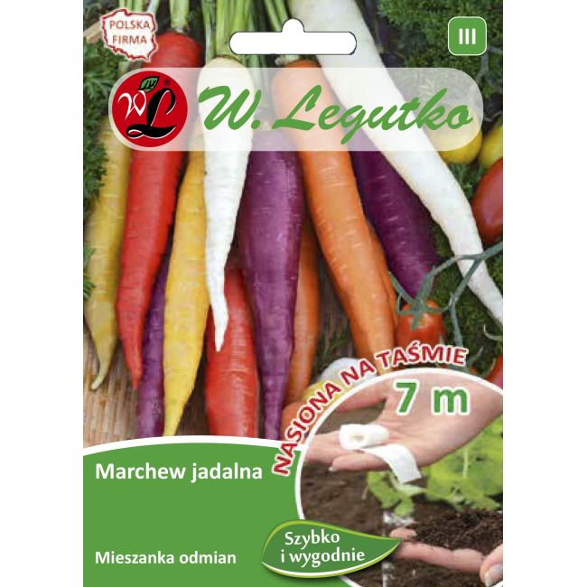 Mrkev - jedlá - mix odrůd - 7m páska - Semena - W. Legutko Mrkev - jedlá - mix odrůd - 7m páska - Semena - W. Legutko
