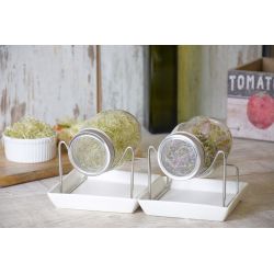 Sada 2x skleněných ražeb se stojánkem, 0,5l - Zahradní doplňky - W. Legutko Sada 2x skleněných ražeb se stojánkem, 0,5l - Zahradní doplňky - W. Legutko