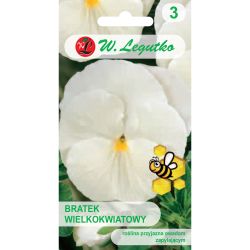 Maceška - švýcarská - Firnenschnee, Mont Blanc - velkokvětá - Semena - W. Legutko