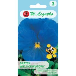 Maceška - švýcarská - Sky Blue - velkokvětá - Semena - W. Legutko