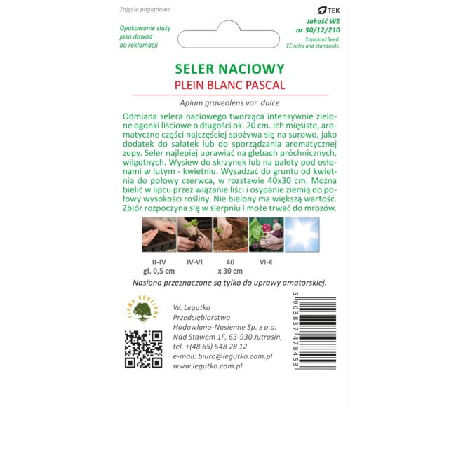 Celer - Plein blanc Pascal - Semena - W. Legutko