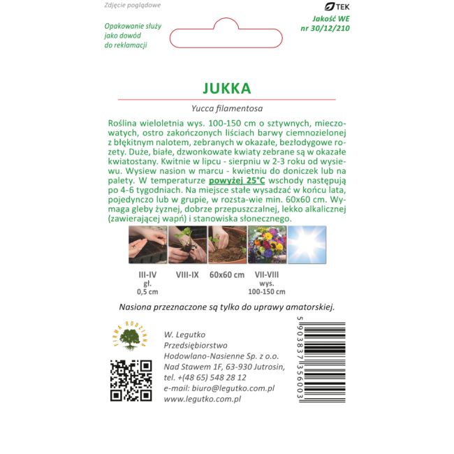 Yucca - bílá - Semena - W. Legutko